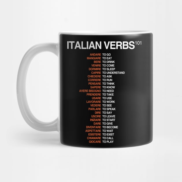 Italian Verbs 101 - Italian Language Cheatsheet by Hidden Verb